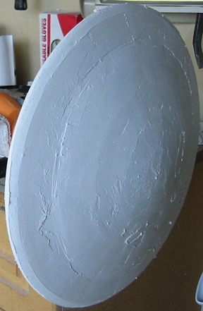 Styrofoam disc closeup